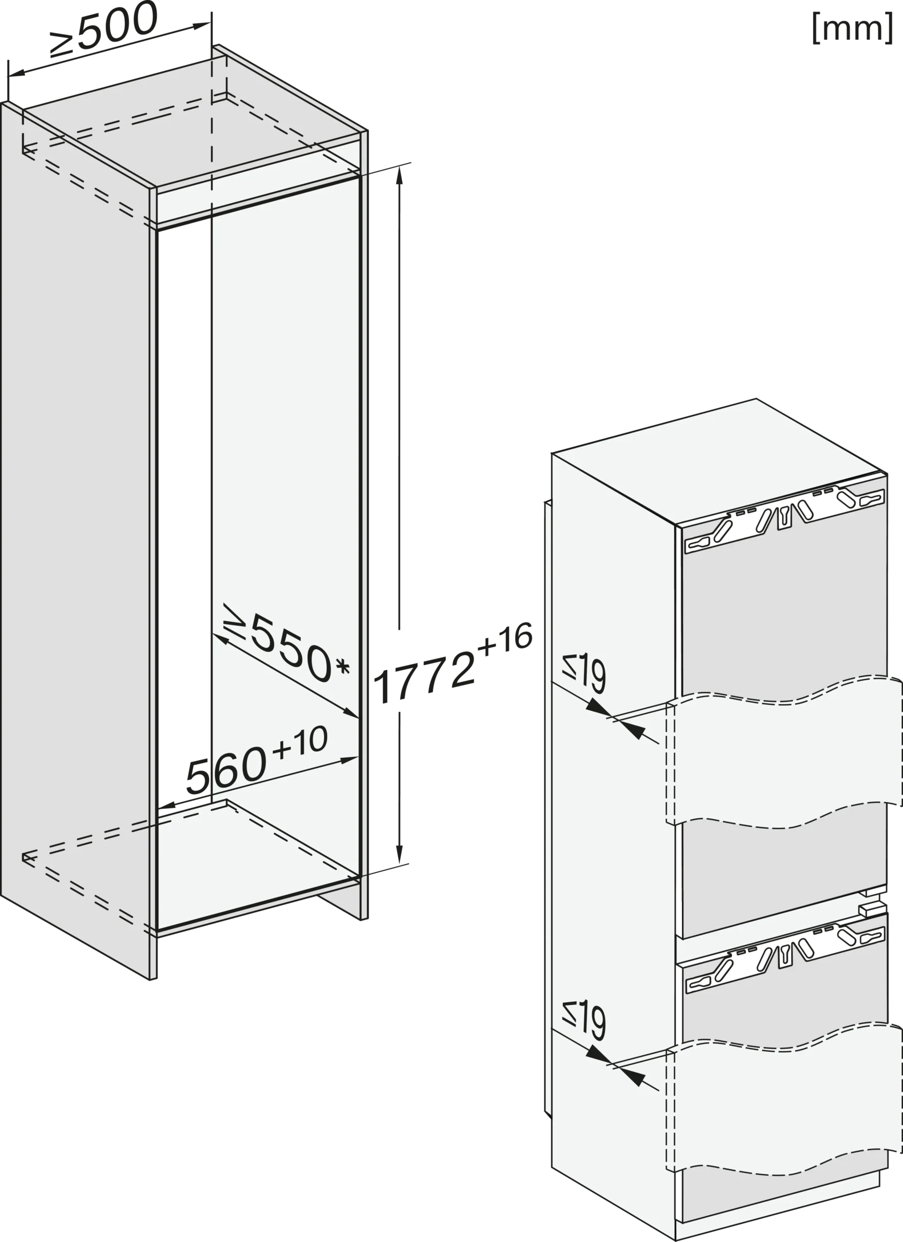Miele Hladilnik z zamrzovalnikom KFN7744C - slika 4