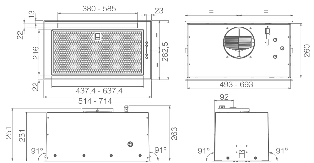 ELICA NAPA FOLD BL MAT/A/72 - slika 5