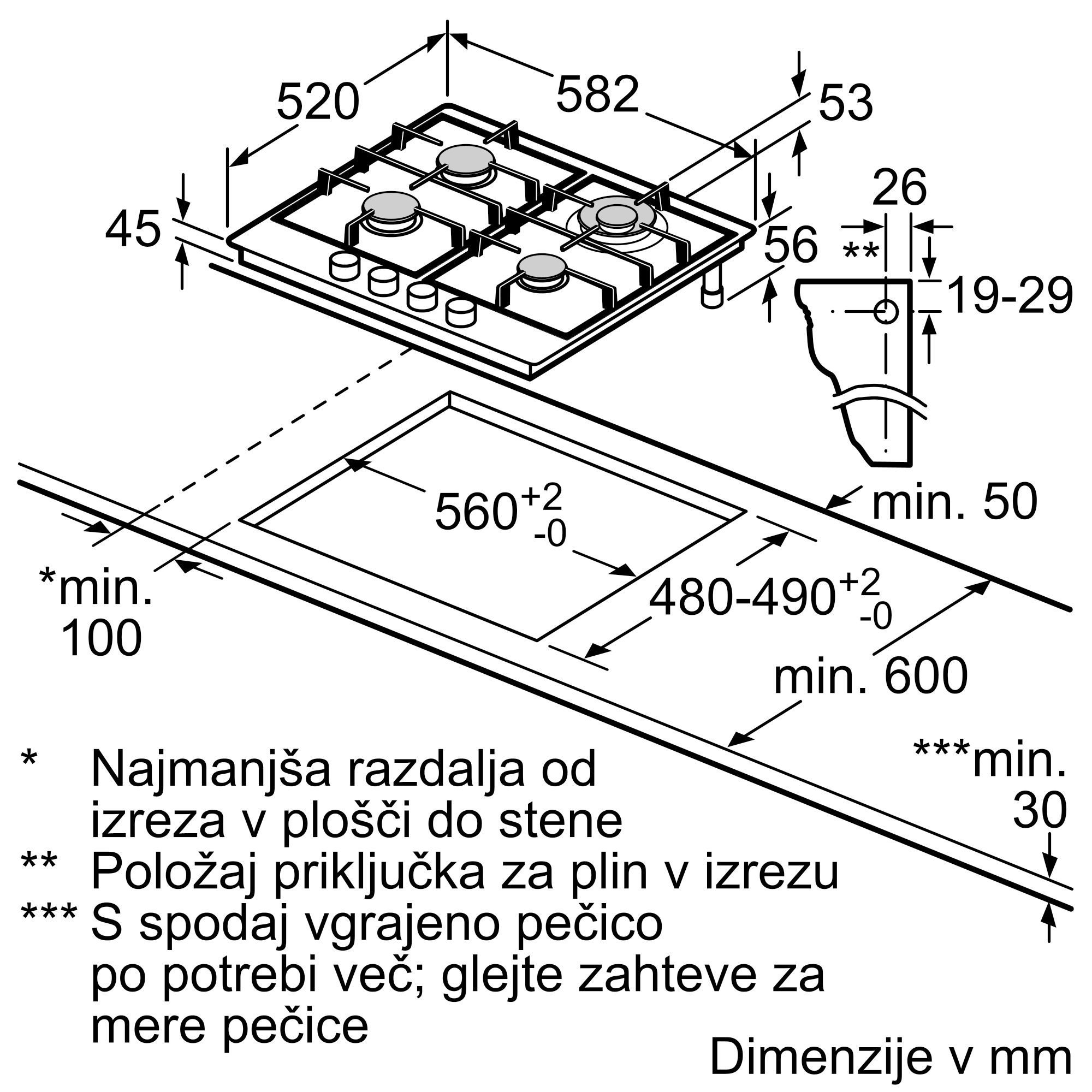 Bosch plinska kuhalna plošča PGH6B5K90 - slika 6