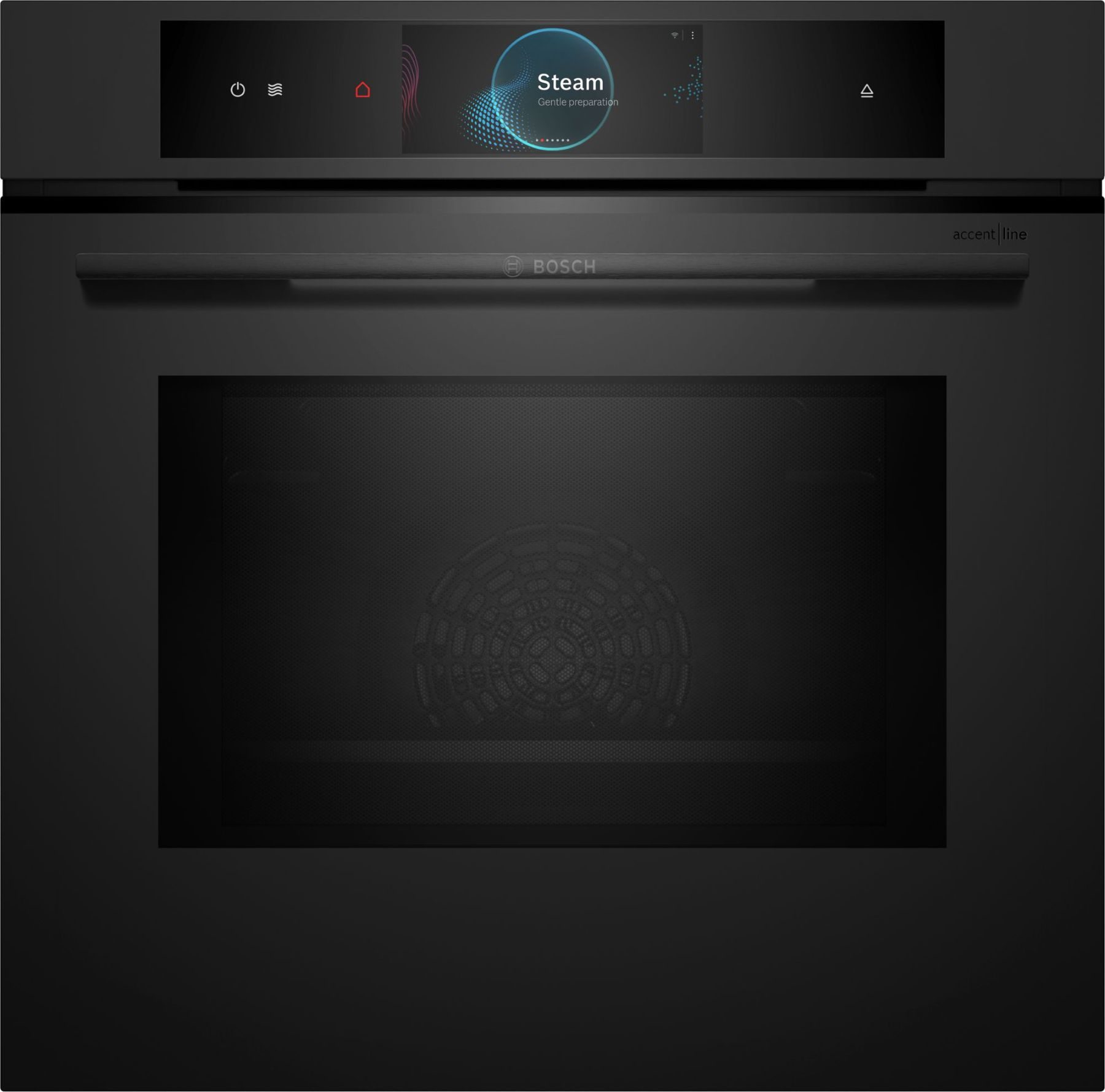 Bosch kombinirana pečica Accent Line z mikrovalovi in dodajanjem pare HNG978NM1 Matt Black