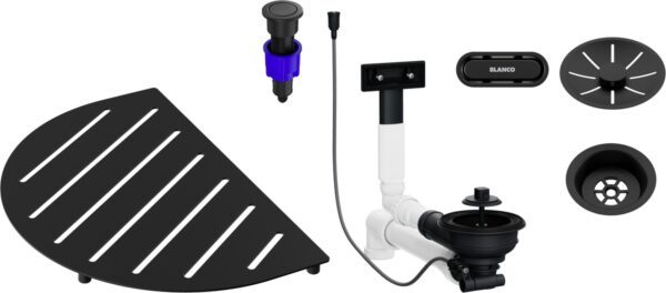 BLANCO Set OOVALON cedilo in Infino Črna Mat 527994