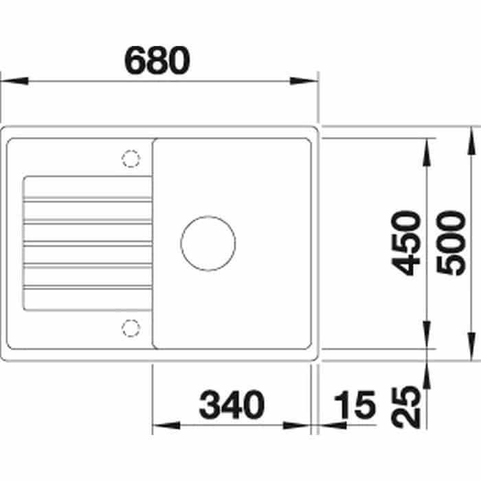 BLANCO ZIA 45S COMPACT 524711