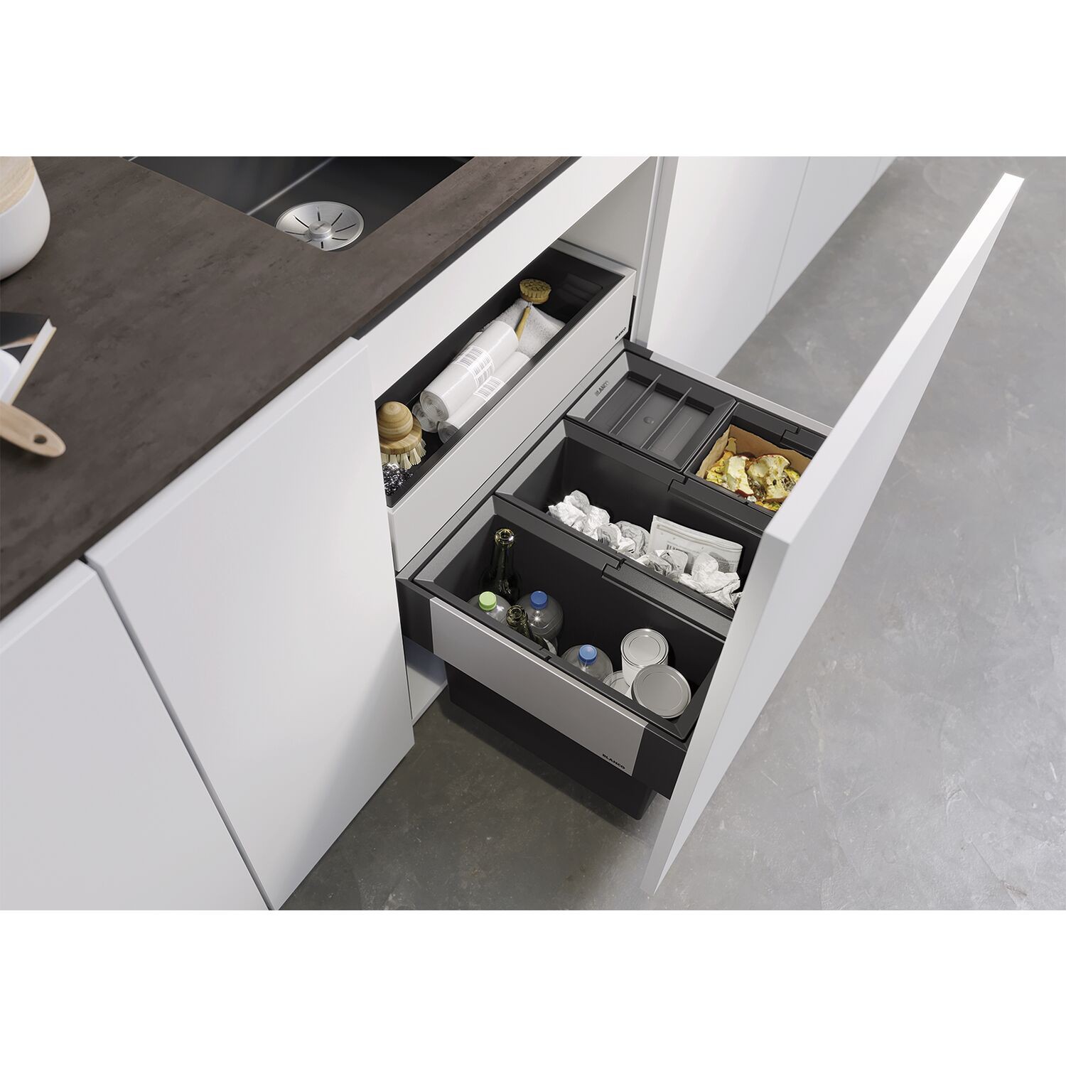 Sistema per la raccolta differenziata CUBE 10 – F.M. Progetto Cucina Shop